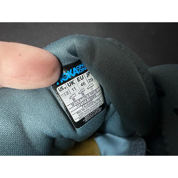 Hoka One One Clifton 8 Shoes Mens 11.5 2E Mens Blue Running 1121374 GBMS - Picture 9 of 12